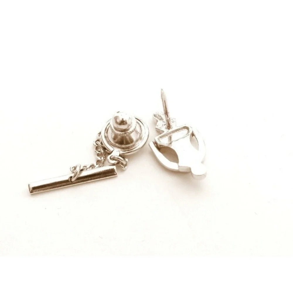 Vtg Door Knocker Silver‎ Tone Tie Tac Pin